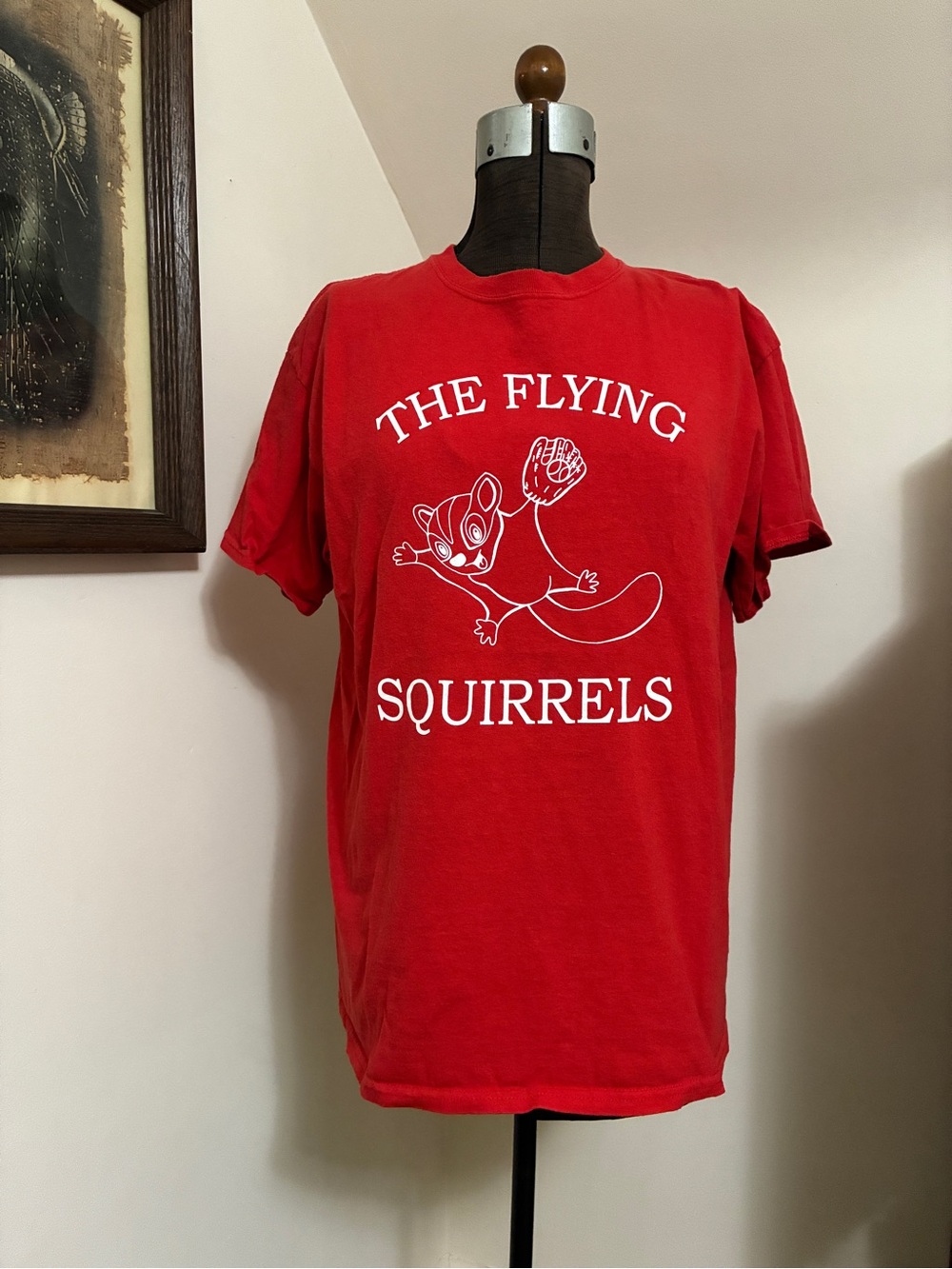 Red "The Flying Squirrels" Graphic Tee